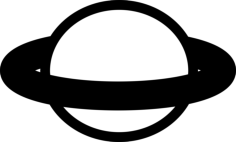 Planet Shape With A Ring Around Sketch Style Svg Vector, Free Vectors File